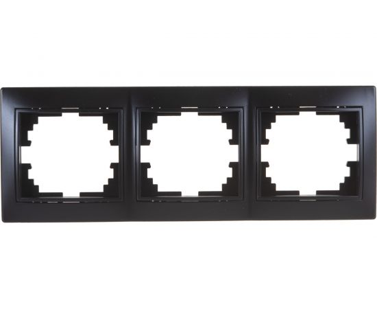 Горизонтальная рамка Intro 150305 на 3 поста , СУ, Plano, антрацит Б0044580 – изображение 2
