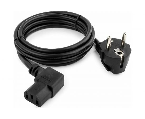 Кабель питания Cablexpert 1.8м Schuko-C13 VDE 10А черный угловой, разъем с заземлением PC-186A-VDE – изображение 2