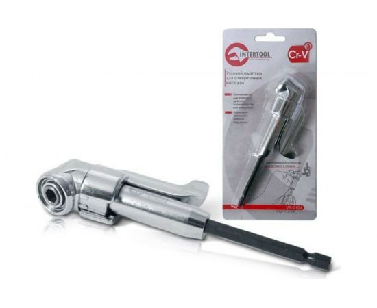 Адаптер угловой для отверточных насадок 1/4" INTERTOOL VT-0106 – изображение 2