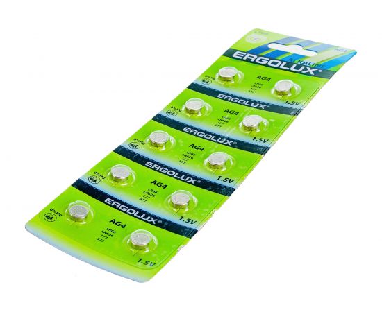 Батарейка для часов Ergolux AG 4 BL-10 AG4-BP10, LR66/LR626/177/377 14315 – изображение 2