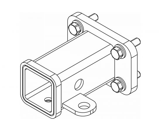 Адаптер фаркопа (под квадрат 50x50 мм; на 4 болта; М10-83x56 мм) AvtoS Z2-14 – изображение 2