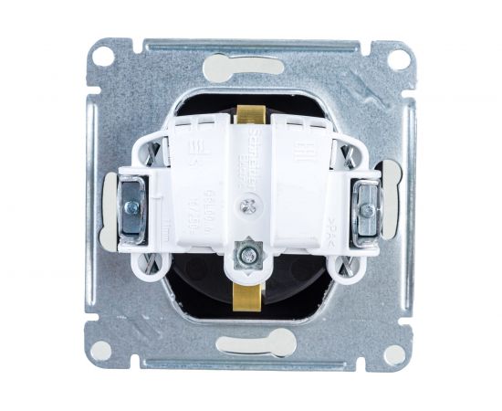 1-местный механизм розетки Schneider Electric скрытой проводки 1модуль Glossa 16А IP20 с заземлением шоколад GSL000843 – изображение 2