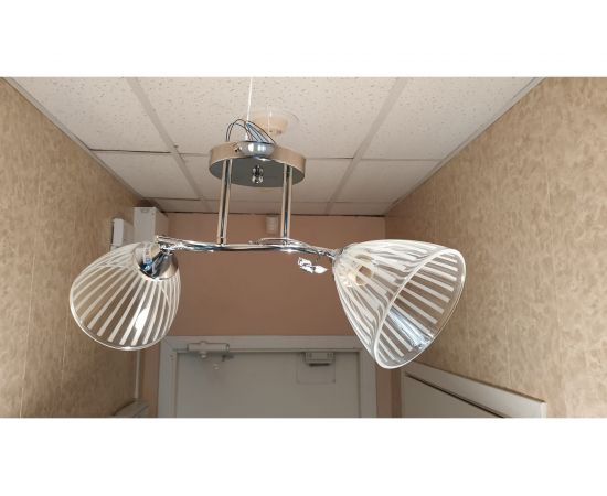 Люстра JUPITER LIGHTING хром-2х60W E27 230V, 25 см-49 см-16 см MО 83-1156/2 – изображение 2