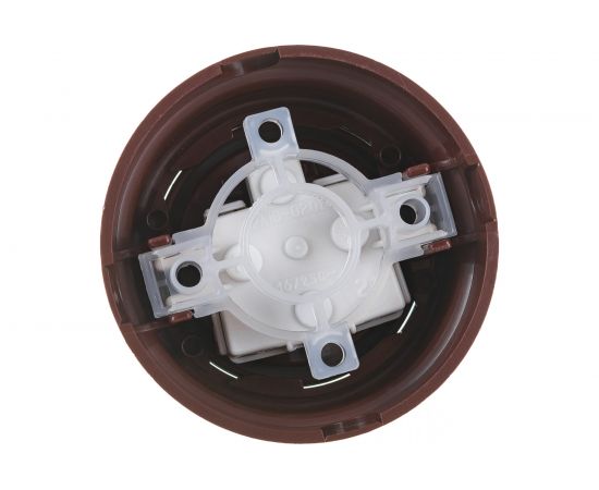 Розетка Bylectrica РА16-0201 1-местная б.з 16А ОУ, серия РЕТРО, коричневый – изображение 3