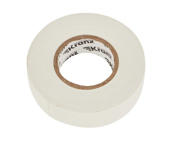 Профессиональная изолента ПВХ KRANZ 19 мм х 20 м, 0.18 мм, белая KR-09-2801 – изображение 3