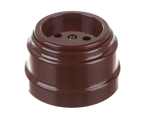 Розетка Bylectrica РА16-0201 1-местная б.з 16А ОУ, серия РЕТРО, коричневый – изображение 4