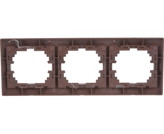 Горизонтальная рамка Intro 150310 на 3 поста, СУ, Plano, венге Б0030100 – изображение 4