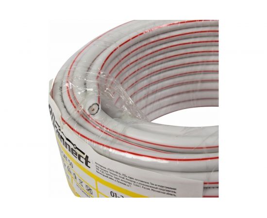 Коаксиальный кабель PROconnect SAT 50M, 75 Ом, CCS/Al/Al, 75%, бухта 20 м, белый 01-2401-2-20 – изображение 6