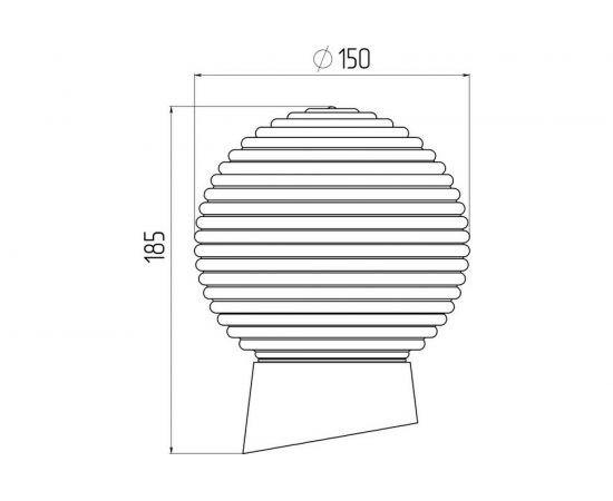 Светильник ЭРА с наклонным основанием Гранат стекло IP20 E27 max 60Вт D150 шар Б0052009 – изображение 6