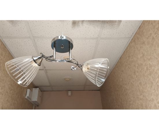 Люстра JUPITER LIGHTING хром-2х60W E27 230V, 25 см-49 см-16 см MО 83-1156/2 – изображение 8
