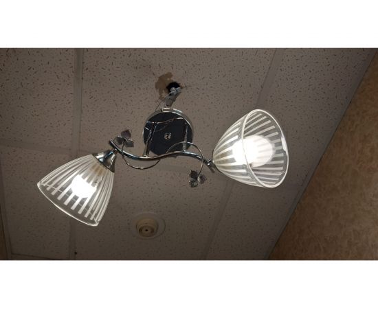 Люстра JUPITER LIGHTING хром-2х60W E27 230V, 25 см-49 см-16 см MО 83-1156/2 – изображение 9