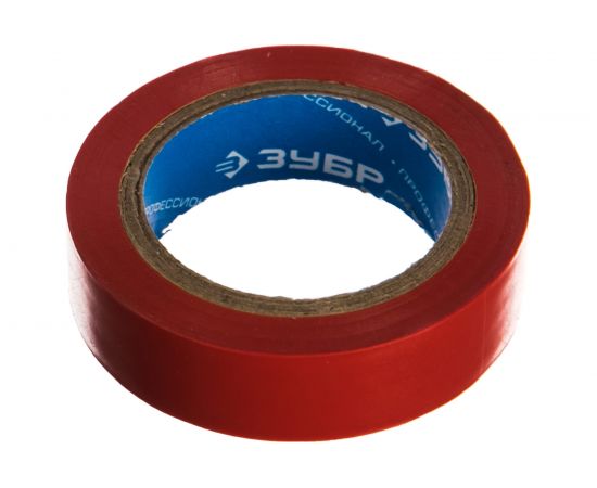 Изолента Зубр ЭЛЕК-10 ПВХ не поддерживает горение 10м /0 13х15мм/ красная 1233-3_z02 