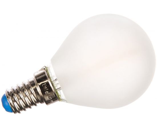 Светодиодная лампа Uniel LED-G45-6W/WW/E14/FR PLS02WH. Форма шар, матовая. UL-00000303 