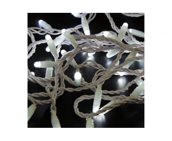 Светодиодная гирлянда NEON-NIGHT Нить 10м 100 LED, на белом проводе, белый, без комплекта подключения 305-135 