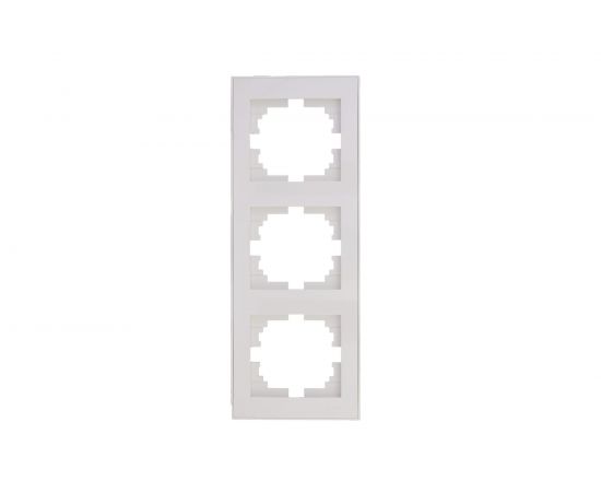 Трехместная вертикальная рамка LEZARD RAIN б/ вст белая 703-0202-153 