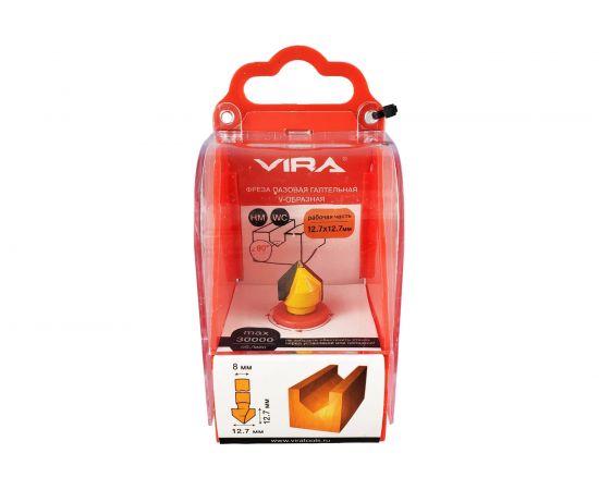 Фреза пазовая галтельная V-образная 90 градусов (12.7x12.7 мм) VIRA 553362 