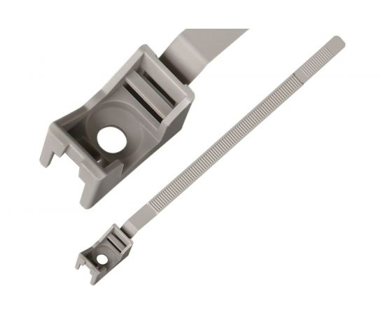 Ремешок-опора для труб и кабеля ЕВРОПАРТНЕР PRNT 32-60 серый, с шурупом и дюбелем, 25 шт. 2001 F 