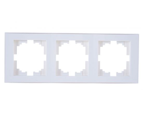 Трехместная вертикальная рамка LEZARD RAIN б/ вст белая 703-0202-153 – изображение 2