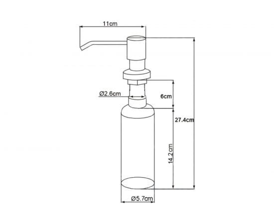 Дозатор мыла Oulin хром OL-401 D – изображение 2
