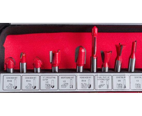 Набор фрез по дереву 35 предметов, хвостовик 8 мм Gigant G100-003 – изображение 2