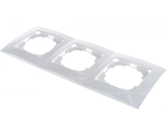 Рамка NILSON трехместная белая Touran naturel 24110093 – изображение 2