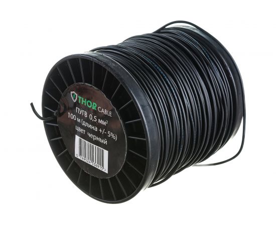 Провод ПУГВ Торкабель 0,5 черный 100м на катушке 0749524536915 – изображение 2