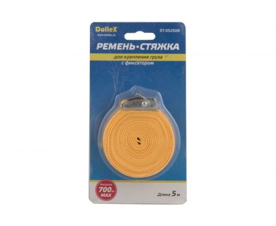 Стяжка для крепления груза DolleX 5 м х 25 мм, 0,7 т, с фиксатором, 1 шт. ST-052508 – изображение 2