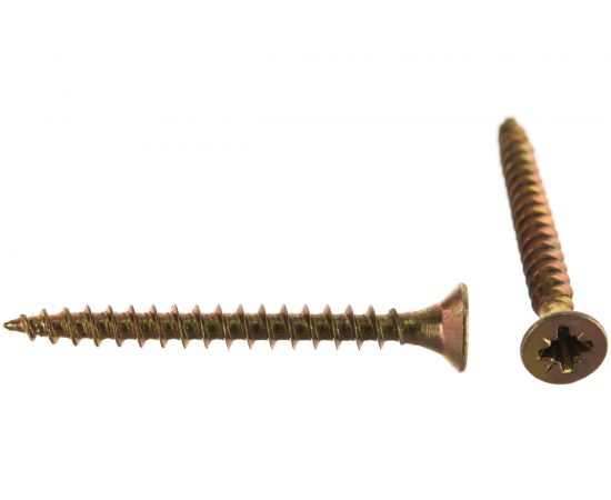 Универсальный саморез по дереву КрепСтройГрупп 3х30 желтый цинк, 500 шт. 145416 – изображение 3