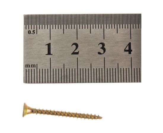 Универсальный саморез по дереву КрепСтройГрупп 3х30 желтый цинк, 500 шт. 145416 – изображение 4