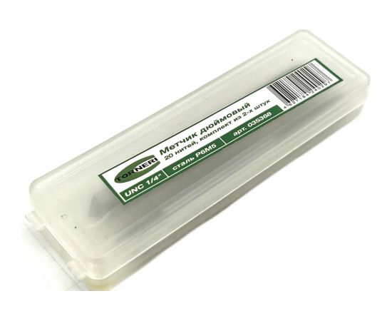 Дюймовый метчик TORNERI UNC 1/4 20 нитей Р6М5 комплект из 2-х штук 035368:580 – изображение 4