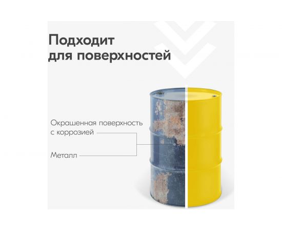 Грунт-эмаль аэрозоль по ржавчине KUDO желтая 520 мл RAL 1018 311018 11605365 – изображение 4