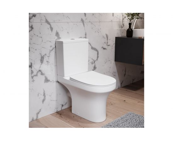 Унитаз-компакт Damixa Skyline безободковый, с сиденьем микролифт DX35C8600SC – изображение 4