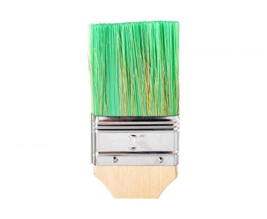 Плоская кисть для антисептиков и лазурей ZOLDER 50 х 12 мм, смешанная щетина, деревянная ручка 05014asz – изображение 4