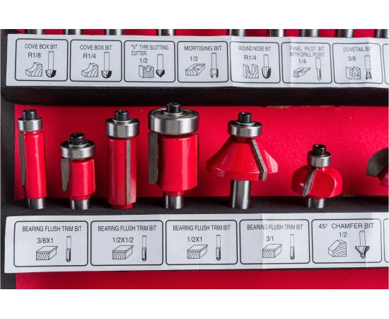 Набор фрез по дереву 35 предметов, хвостовик 8 мм Gigant G100-003 – изображение 5