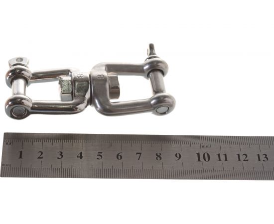 Вертлюг, "скоба-скоба" ЕВРОПАРТНЕР D8 мм, нержав. сталь, 1 шт G1 6408 – изображение 5