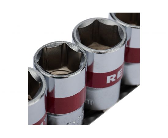 Набор торцевых головок REXANT 1/2, шестигранные, CrV, 10 шт, 10-22 мм 12-8306 – изображение 6