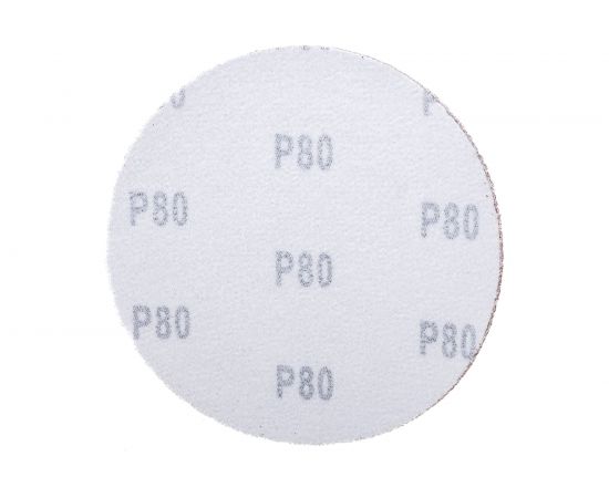 Круг шлифовальный на липучке по дереву/металлу 10 шт. (125 мм; P80; без отверстий) Gigant G-1012 – изображение 6