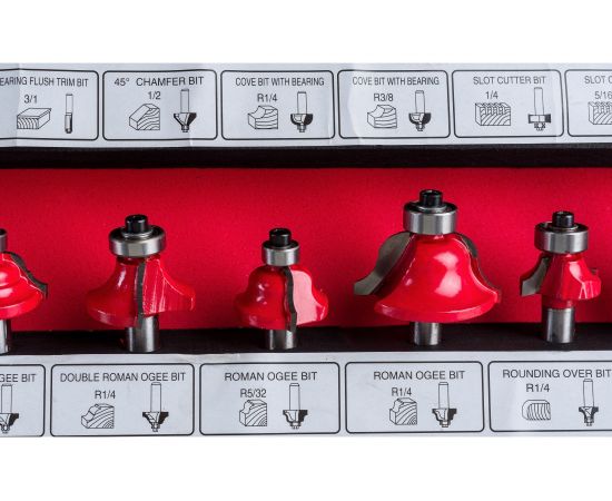 Набор фрез по дереву 35 предметов, хвостовик 8 мм Gigant G100-003 – изображение 7