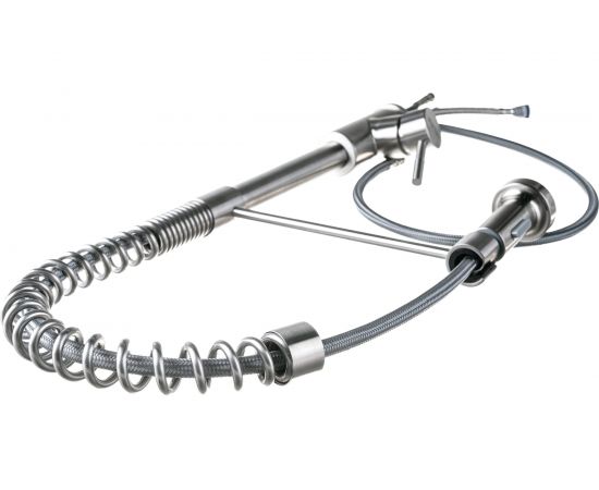 Смеситель для кухни MELANA нерж.сталь, однорычажный, сатин, вытяжной излив 8111 – изображение 7