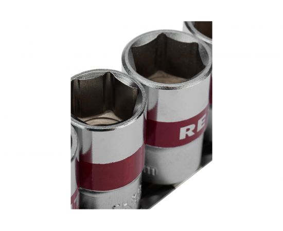 Набор торцевых головок REXANT 1/2, шестигранные, CrV, 10 шт, 10-22 мм 12-8306 – изображение 8