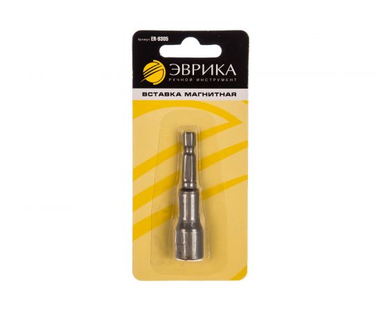 Вставка-головка шестигранная магнитная (10 мм; 65 мм; 1/4") для шуруповерта ЭВРИКА ER-9305 
