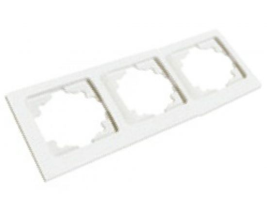 Трехпостовая горизонтальная белая рамка TDM Лама SQ1815-0031 