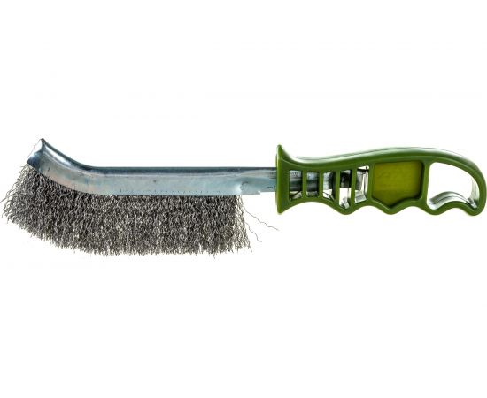 Щётка с пластиковой рукояткой, стальная щетина Дело техники 270211 