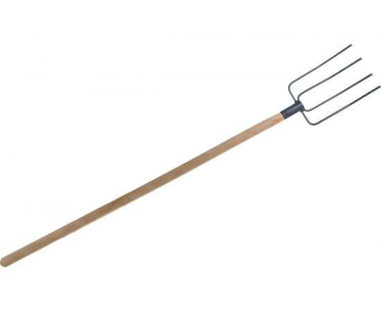 Навозные вилы с деревянным черенком Gigant 4-х рогие, сварные GFF-03 