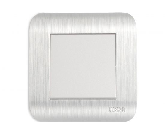 Выключатель LUXAR Deco с/у 1 клавиша, серебро с рифленой рамкой, 250В 10А 4606400620198 