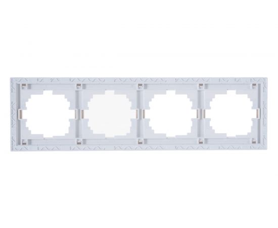 Четырехместная горизонтальная рамка LEZARD RAIN б/ вст белая 703-0202-149 – изображение 2