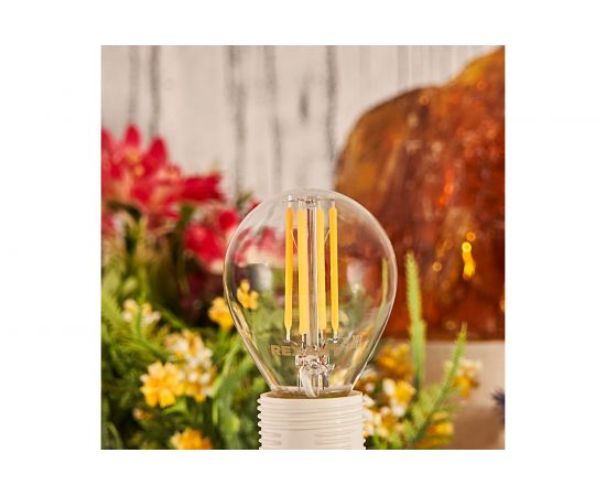 Филаментная лампа REXANT Шарик GL45 9.5 Вт 2700K E14 604-129 – изображение 2