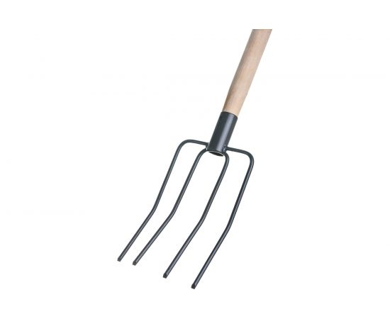 Навозные вилы с деревянным черенком Gigant 4-х рогие, сварные GFF-03 – изображение 2