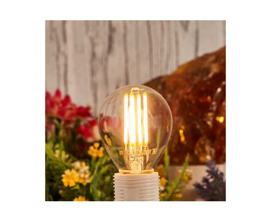 Филаментная лампа REXANT Шарик GL45 9.5 Вт 2700K E14 604-129 – изображение 3