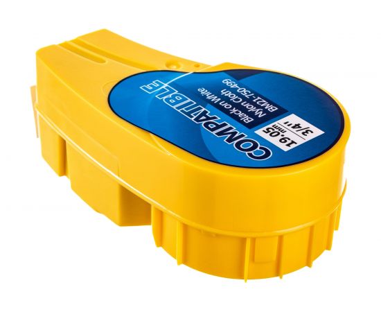 Лента Русмарк BM21-750-499, 19.05мм/4.87м нейлон, черная на белом BMP21 Plus , Китай RM110895 – изображение 3